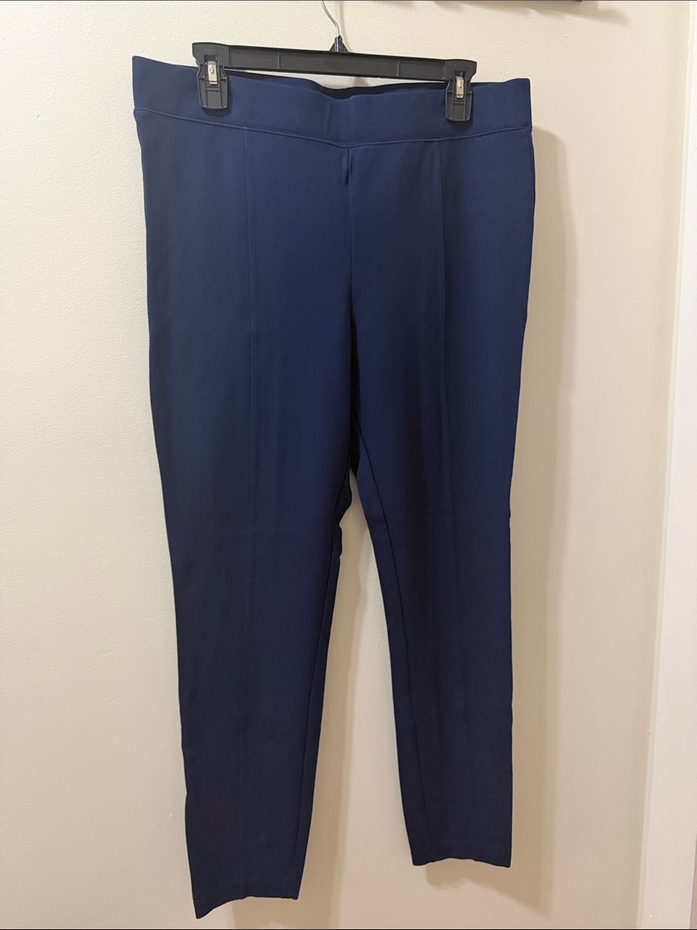 Izod Navy Skinny Pull-On Womens Pants Size L